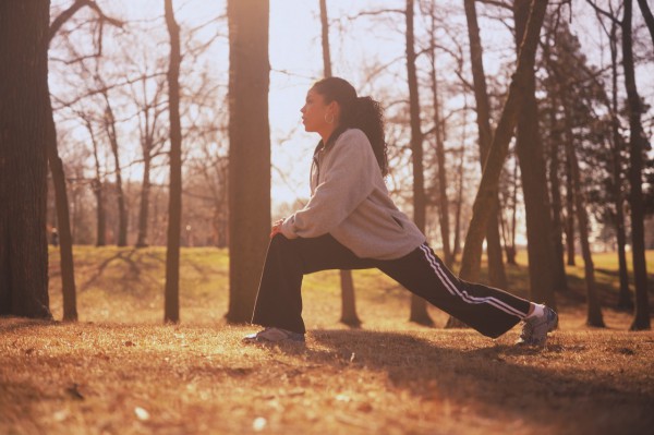 Woman Stretching Before Workout