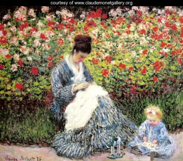 Madame-Monet-and-Child-(Camille-Monet-and-a-Child-in-a-Garden)