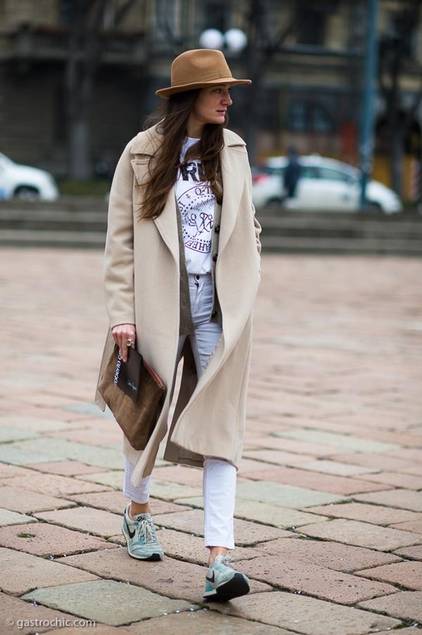 Oversize Coat and Sneakers, Outside Roberto Cavalli